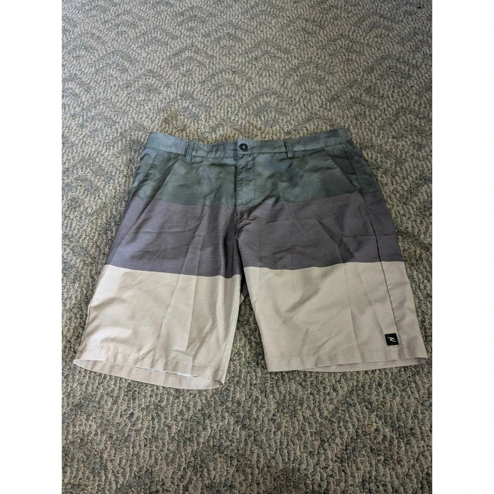 Rip Curl Boardwalk Hybrid Shorts Mens 38 Grey Colorblock Walkshorts CWAPF8